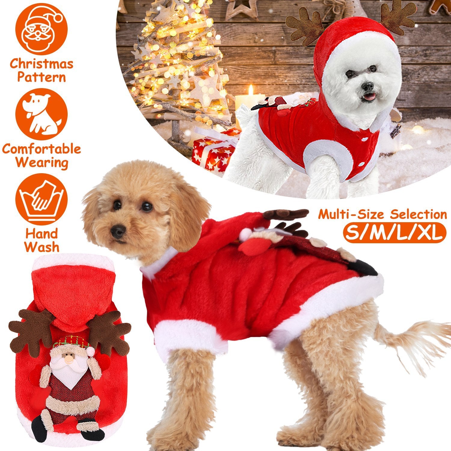 Pet Christmas Clothes Santa Claus